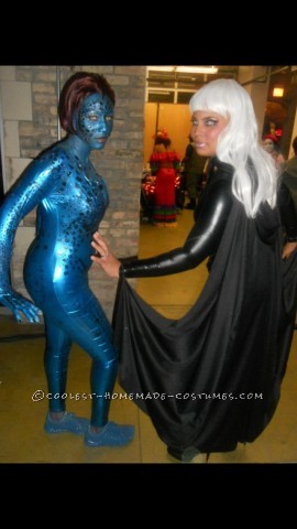 My Alter-Ego Mystique Homemade Halloween Costume: I actually decided last year that I would be Mystique for 2012 Halloween. I start preparing in April of 2012. I started with a blue full bodysuit. I t