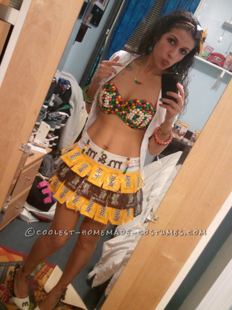 One of A Kind Sexy MandM Girl Costume image