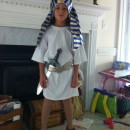 Last-Minute Pharaoh Child Halloween Costume: We attend several Halloween activities every year and the kids always have about 3 costumes every year.  This was my son's Pharaoh costume for the ch
