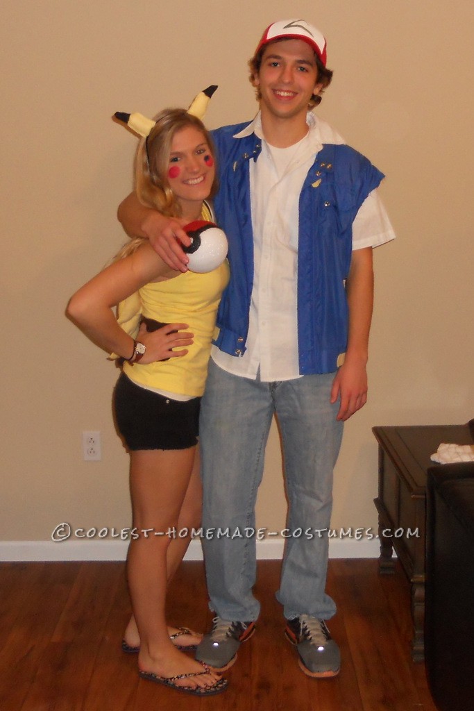Coolest Pikachu and Ash Ketchum Handmade Couple Costume