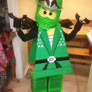 Coolest Homemade Green Ninjago Halloween Costume for a Boy: Like all eight year olds these days, my son is obsessed with Lego Ninjago. So of course he had to be Lloyd the Green Ninja this year. At first we cons