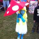 Super Adorable Smurfette Costume for a Girl