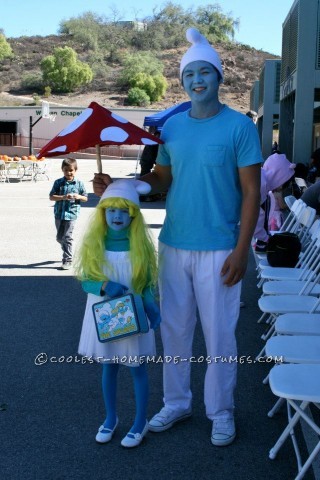 Super Adorable Smurfette Costume for a Girl