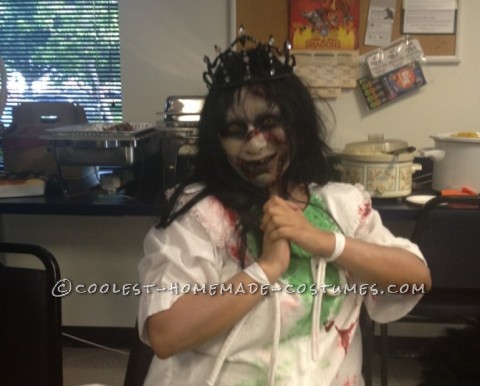 Creepy Homemade Regan Halloween Costume from The Exorcist: Every year my company hosts a huge Halloween party and costume contest. My co-workers and I are always trying to beat each other out for 1st place. Th