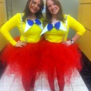 Cutest Tweedle Dee and Tweedle Dum Couple Halloween Costumes: Meet the Mandies!  Our names are Mandy and Mandi and we work together all day every day. Our desks are next to each other, we like to refer to oursel