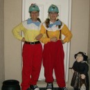 Cool Mother and Daughter Halloween Costume: Tweedle Dee and Tweedle Dumb: Of course I agreed to do these costumes with my mother on one condition....she had to be Tweedle Dumb! We work in industrial construction and wanted t