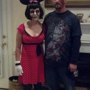 Vampire Minnie Mouse Costume: My daughter loves Minnie Mouse and we were originally going to both go as Minnie Mouse.  She decided to be Little Red Riding Hood so I changed up my