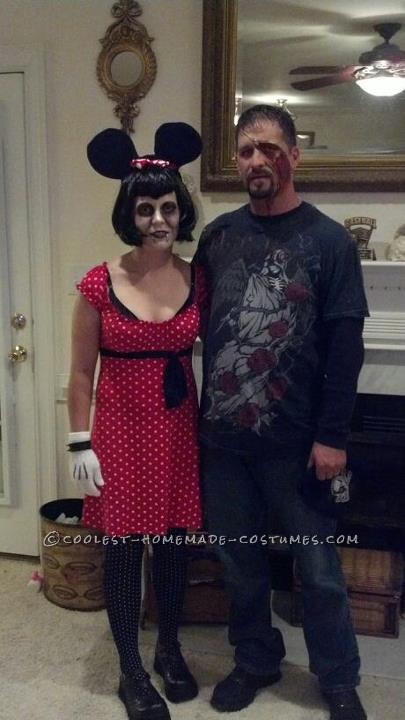 Vampire Minnie Mouse Costume: My daughter loves Minnie Mouse and we were originally going to both go as Minnie Mouse.  She decided to be Little Red Riding Hood so I changed up my