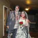 This costume probably cost me 25.00 to make. And that was for both!! I asked all my girl friends if any of them had a wedding dress that they no long