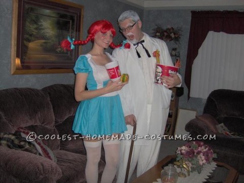 Fast Food Fashion: Colonel Sanders and Wendy Couple Costume