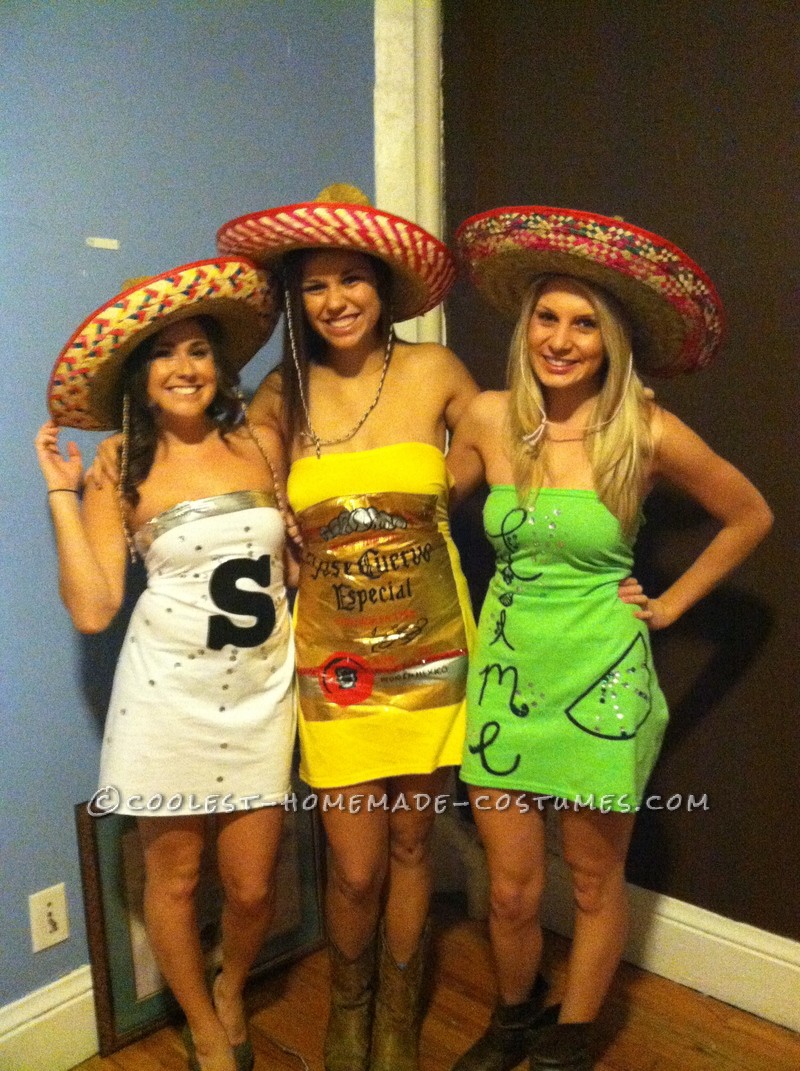 Tequila Makes Our Clothes Fall Off Group Costume: Salt, Tequila and Lime