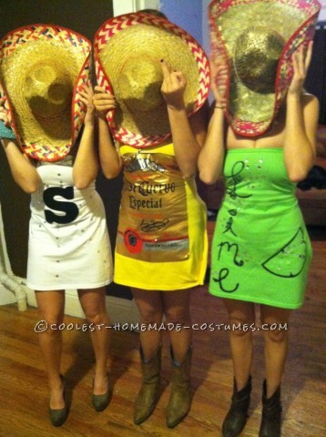 Tequila Makes Our Clothes Fall Off Group Costume: Salt, Tequila and Lime