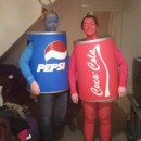 The Pepsi and Coke Can Duo Couple Costume