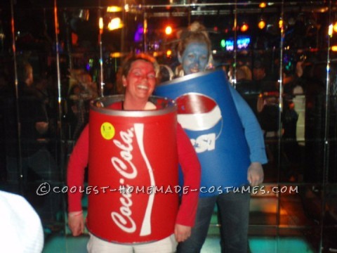 The Pepsi and Coke Can Duo Couple Costume