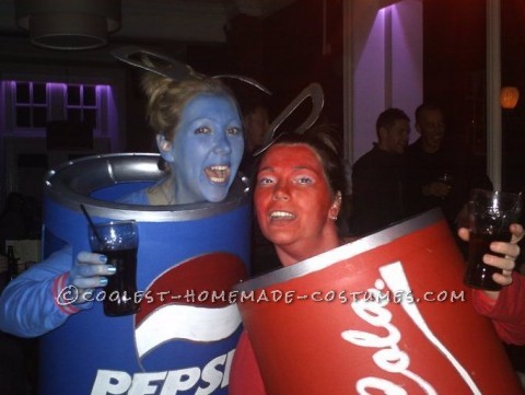 The Pepsi and Coke Can Duo Couple Costume