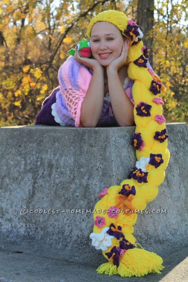 Crocheted Rapunzel Halloween Costume