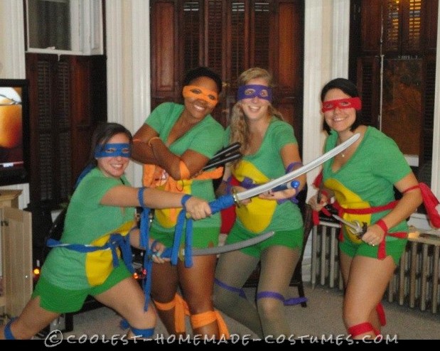 Easy Adult Sexy Ninja Turtle Costumes aka TMNT