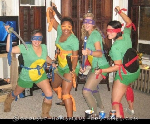 Easy Adult Sexy Ninja Turtle Costumes aka TMNT