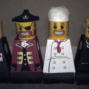 Cool Homemade Lego Minifig Halloween Group Costume