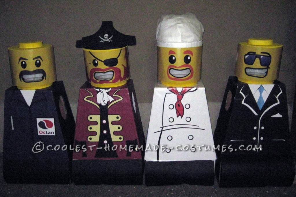 Cool Homemade Lego Minifig Halloween Group Costume