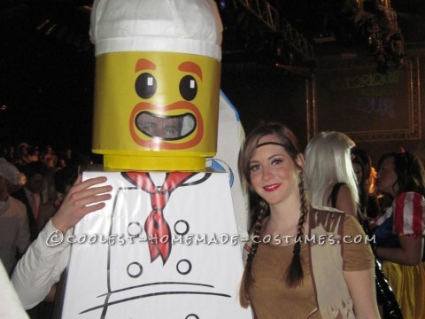 Cool Homemade Lego Minifig Halloween Group Costume