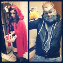 Little Dead Riding Hood and the Big Bad Wolf Couple Costume