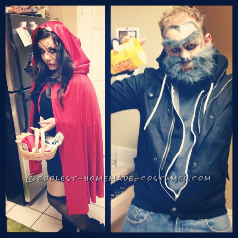 Little Dead Riding Hood and the Big Bad Wolf Couple Costume