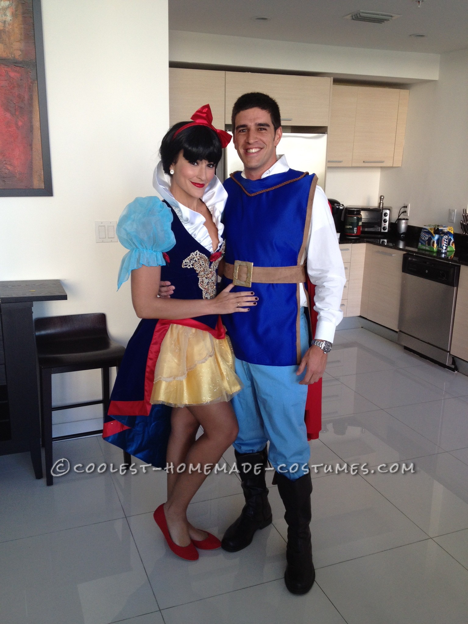 Prince Charming 100% Homemade Costume and Snow White (Purchased Online)