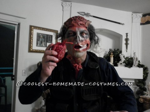 Scary Open-Head Zombie Halloween Costume