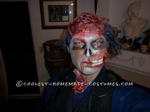 Scary Open-Head Zombie Halloween Costume