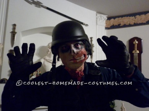 Scary Open-Head Zombie Halloween Costume