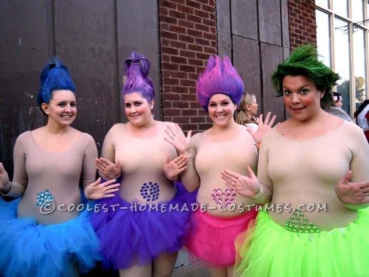Coolest Homemade Treasure Trolls Girl Group Costume