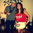 Original Andy Warhol and Campbell's Soup Can Couples Costume