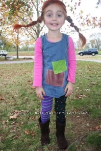 Cute Homemade Pippi Longstocking Costume