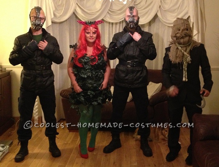 Coolest Batman Villains Group Costume: Poison Ivy, Bane, Scarecrow