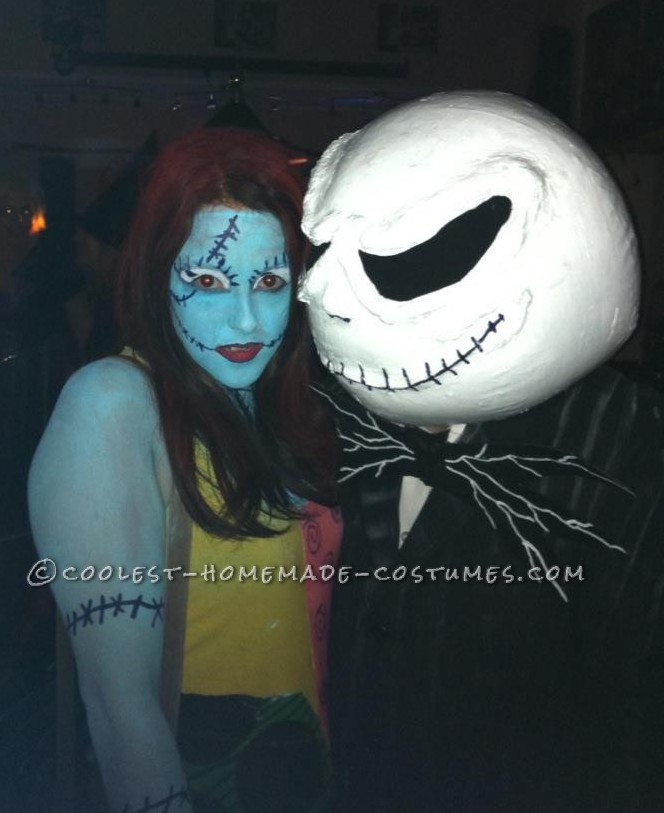 Homemade Jack and Sally Halloween Couple Costume