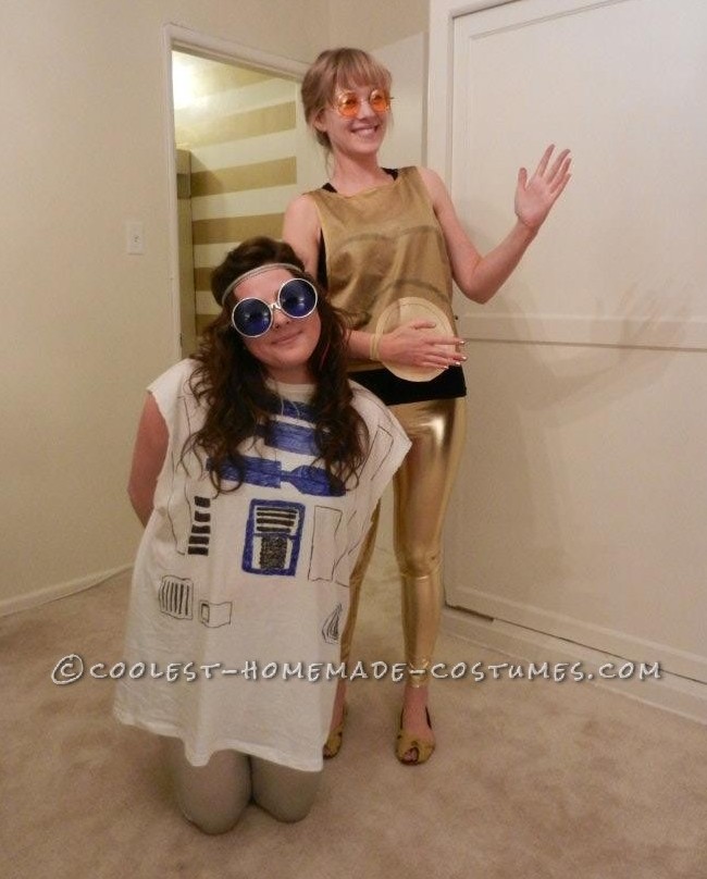 Easy R2D2 and C3PO Couple Costume Made of Scrap Clothing