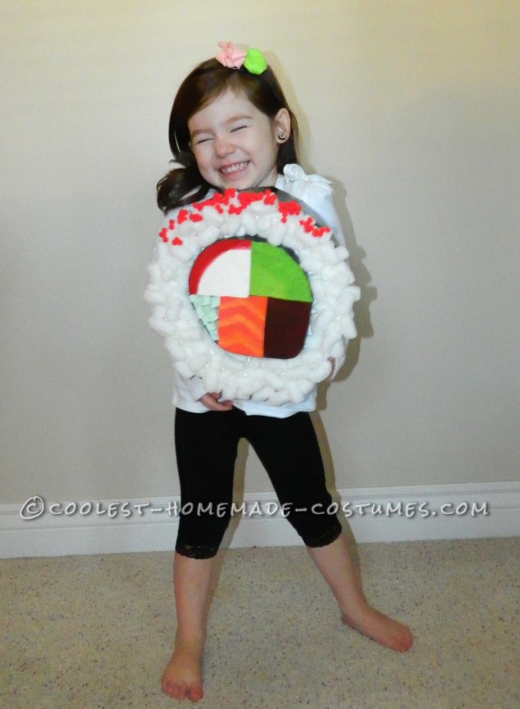 Coolest Sushi Roll Costume for a Girl!