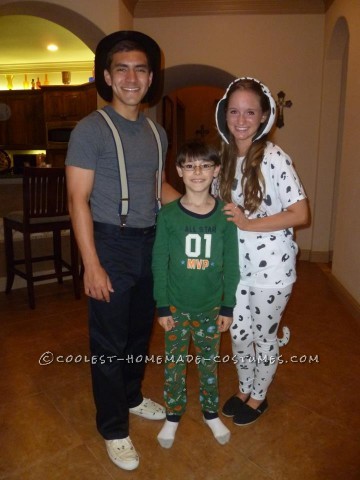 Cute Firefighter and Dalmatian Halloween Couples Costume