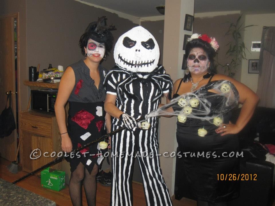 Homemade Jack Skellington and Sally Halloween Couples Costume