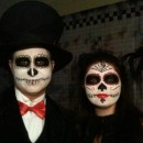 Sugar Skull Día de los Muertos Couples Costume