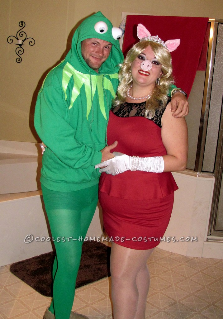 Easy Kermit and Miss Piggy Couple's Costume