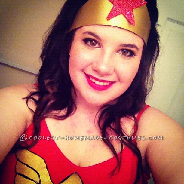 Homemade No Sew Wonder Woman Costume