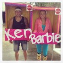 Homemade Sports Ken and Barbie In Box Costume