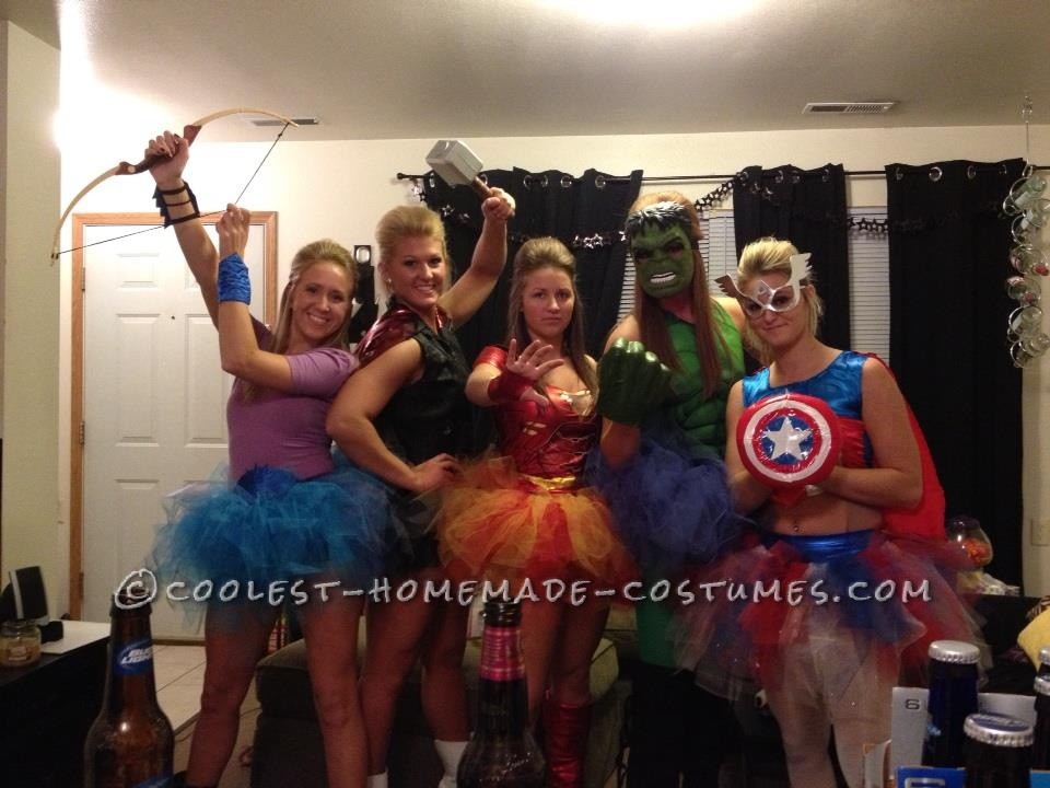Homemade Avengers Girls Group Costume