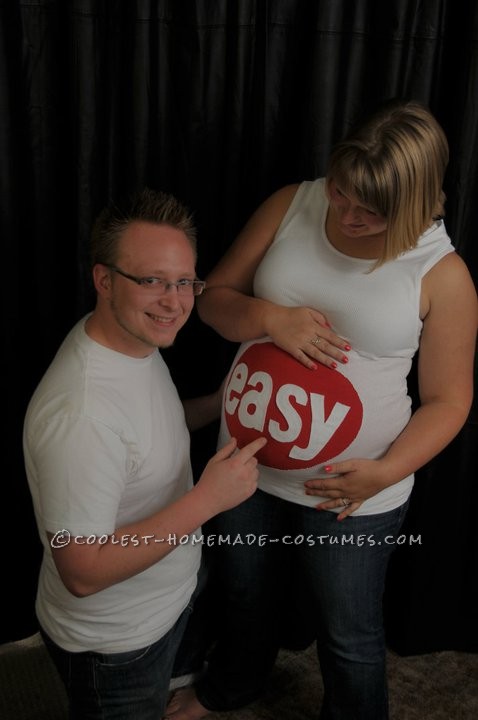 Easy Button Maternity Halloween Costume