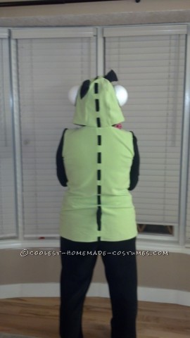 Homemade Gir From Invader Zim Costume With Giant Cupcake