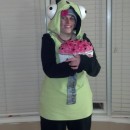 Homemade Gir From Invader Zim Costume With Giant Cupcake