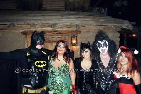 Coolest Homemade Batman, Poison Ivy and Little Robin Family Costume