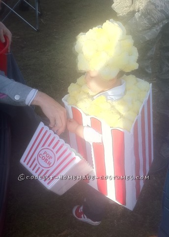 Homemade Toddler Popcorn Halloween Costume
